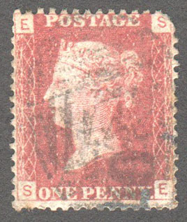 Great Britain Scott 33 Used Plate 107 - SE - Click Image to Close